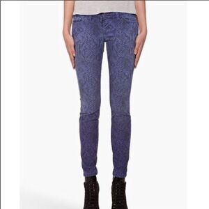 Current Elliott purple snake print Jeans Size 25